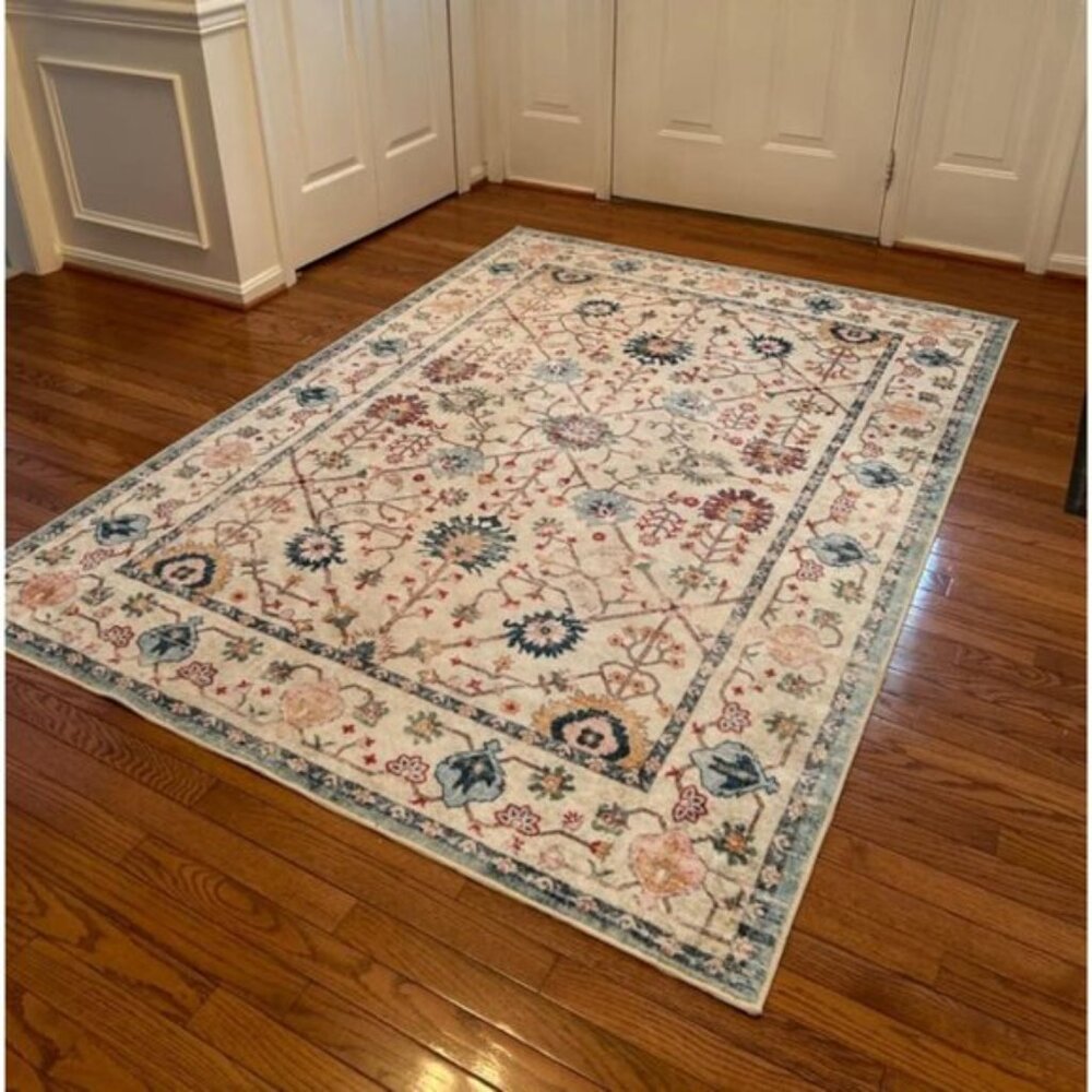 Non Slip 5 x 7 Area Rug Boho Washable Rugs for Living Room Bedroom Indoor Carpet - Picture 1 of 11